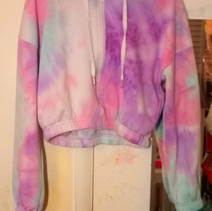 Large tie dye cropped jacket